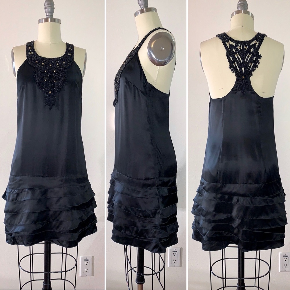 Barbara Bui 100% Silk Black Cocktail Evening Dress